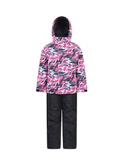 Set de chaqueta y pantalones de esquí estampados para niños de Mountain Warehouse - Imagen 1 de 12
