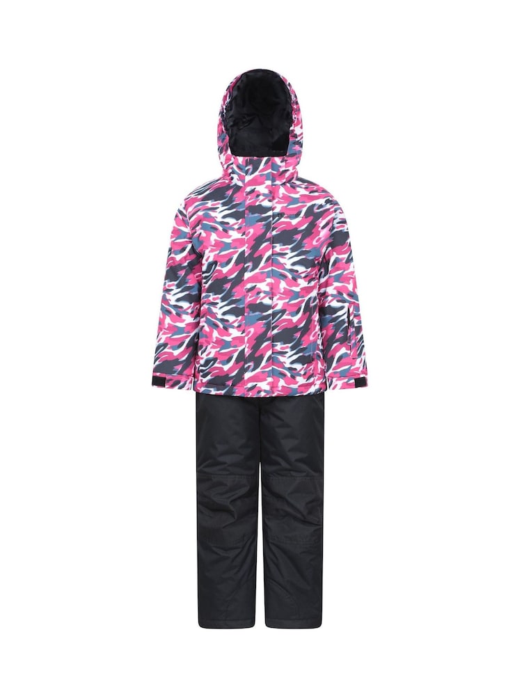 Set de chaqueta y pantalones de esquí estampados para niños de Mountain Warehouse - Imagen 1 de 12