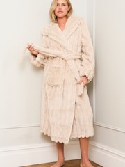 Jim Jam the Label Cream Neutral Ribbed Dressing Gown - Image 2 of 5