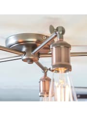 Gallery Home Copper 5 Light Flush Hamilton Flush Ceiling Light - Image 2 of 5
