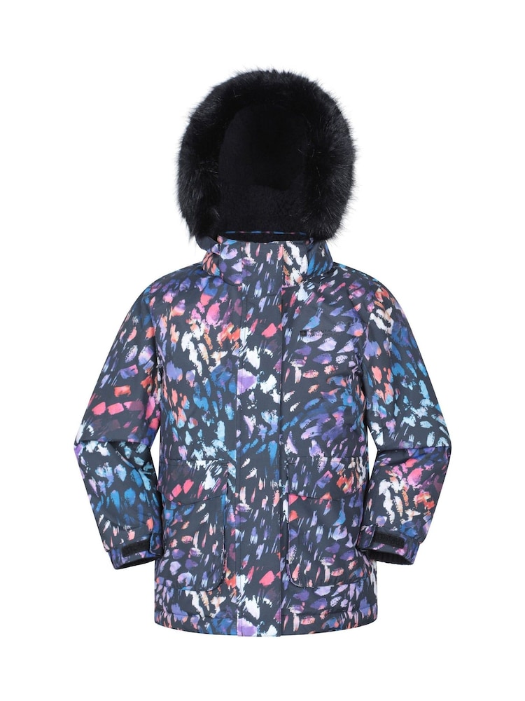 Mountain Warehouse Black Ranger Printed Kids Water Resistant Jacket - Image 1 of 5 Mountain Warehouse Black Ranger Printed Kids Water Resistant Jacket - Image 1 of 5
