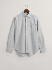 GANT Blue Oxford Banker Stripe 100% Cotton Shirt - Image 2 of 3