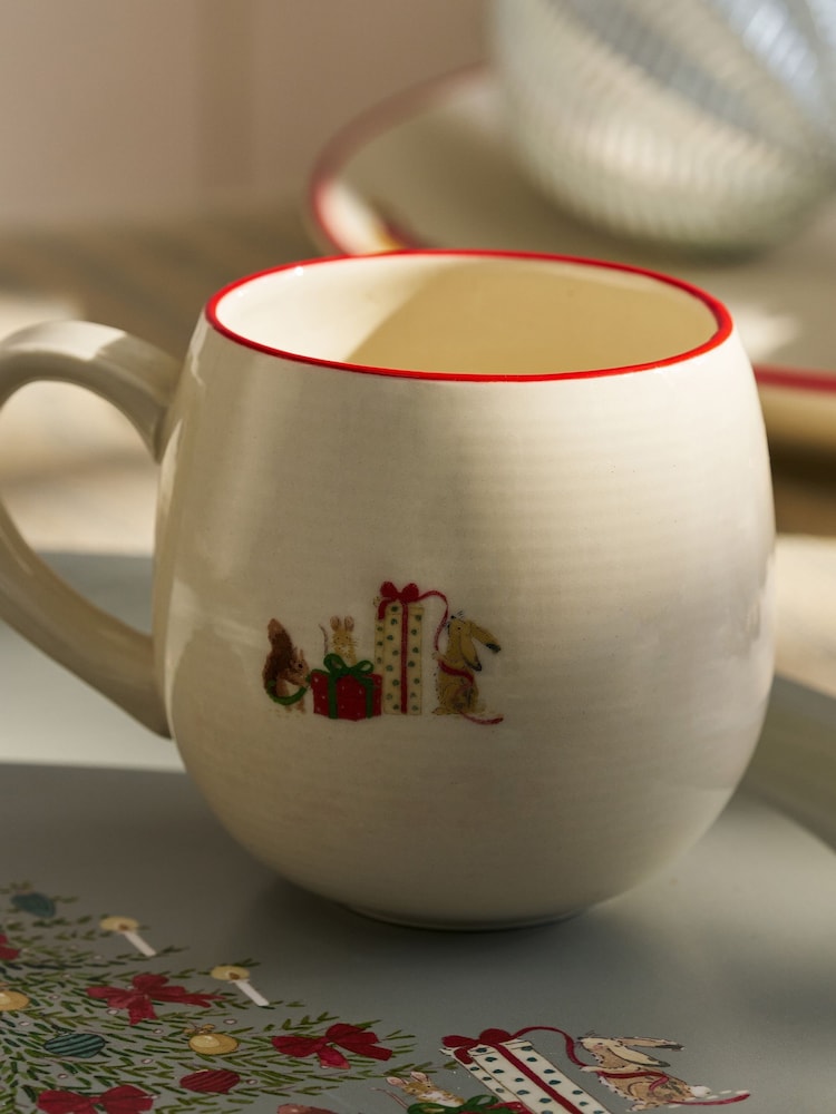 Sophie Allport Natural Cosy Christmas Stoneware Mug - Image 2 of 4 Sophie Allport Natural Cosy Christmas Stoneware Mug - Image 2 of 4