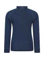 Mountain Warehouse Blue Kids Merino Half Zip Top - Image 2 of 5