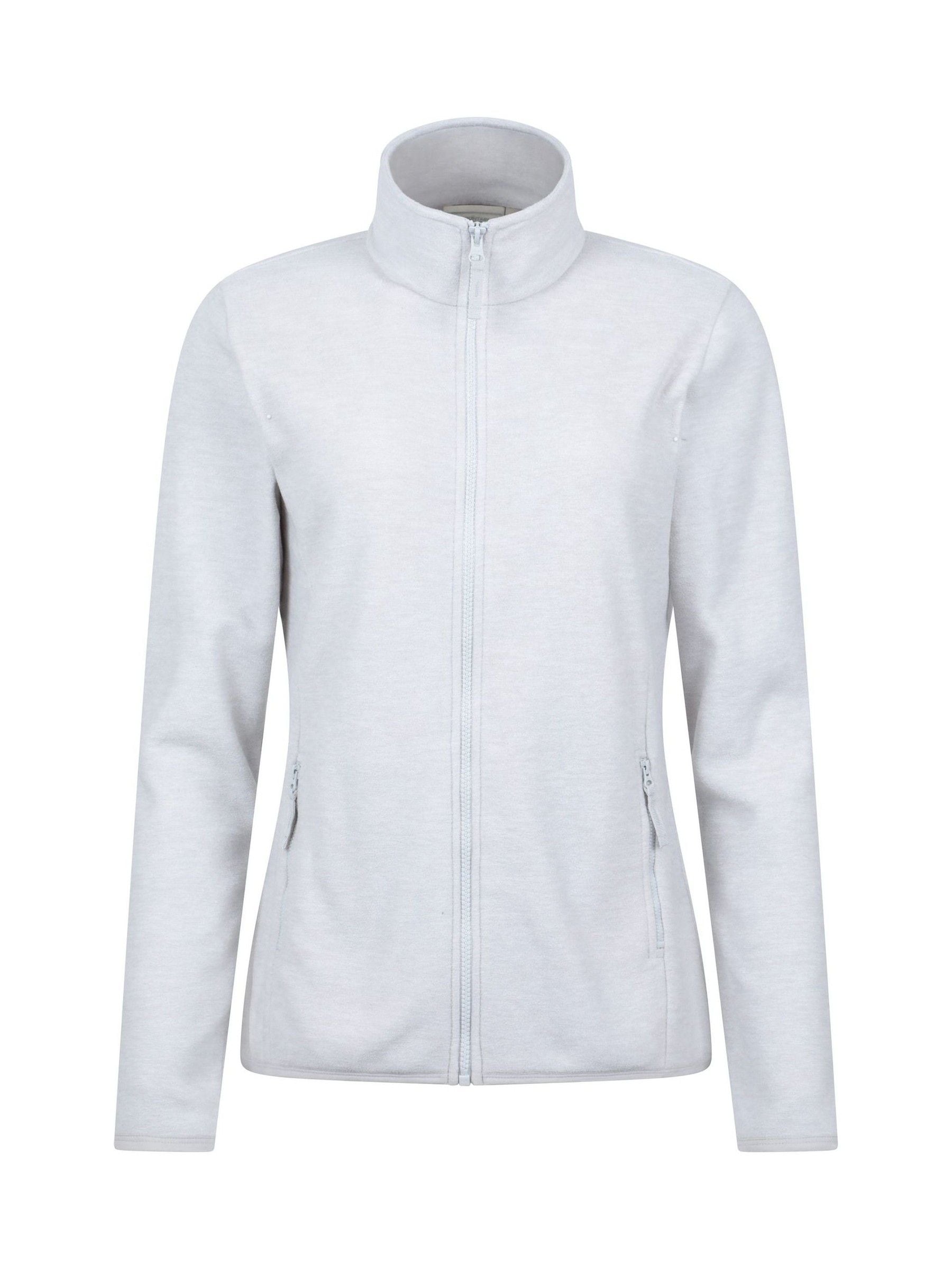 Mountain Warehouse Women's Snowdon Full Zip Sweater Lightweight Fleece in Light Grey | Size: 20 - Image 2