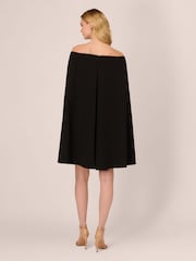 Adrianna Papell Off Shoulder Cape Dress - Image 2 of 7