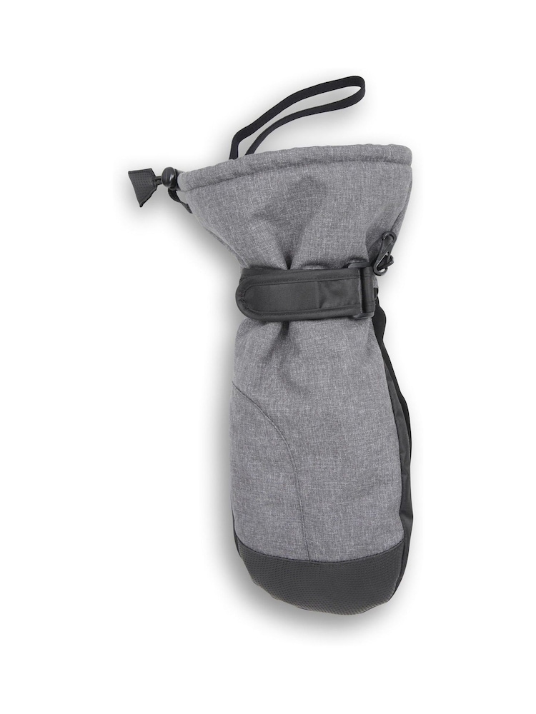 Mountain Warehouse Grey Lodge Waterproof Ski Mitten Gloves - Image 2 of 5 Mountain Warehouse Grey Lodge Waterproof Ski Mitten Gloves - Image 2 of 5