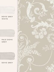 Laura Ashley White Dove Josette 10M Wallpaper - Image 4 of 4