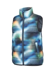 Mountain Warehouse Blue Rocko Kids Water Resistant Printed Padded Gilet - Image 2 of 4