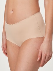 Pastel Rose Nude Midi No VPL Scallop Edge Knickers - Image 1 of 4