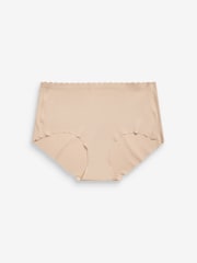 Pastel Rose Nude Midi No VPL Scallop Edge Knickers - Image 4 of 4