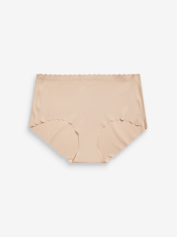 Pastel Rose Nude Midi No VPL Scallop Edge Knickers - Image 4 of 4