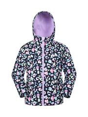 Mountain Warehouse Purple Exodus Printed Water Resistant Softshell Jacket - Image 1 of 4