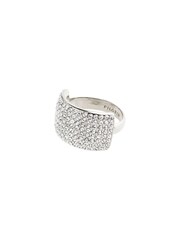 PILGRIM Silver Tone Aspen Recycled Crystal Adjustable Ring - Image 1 of 3