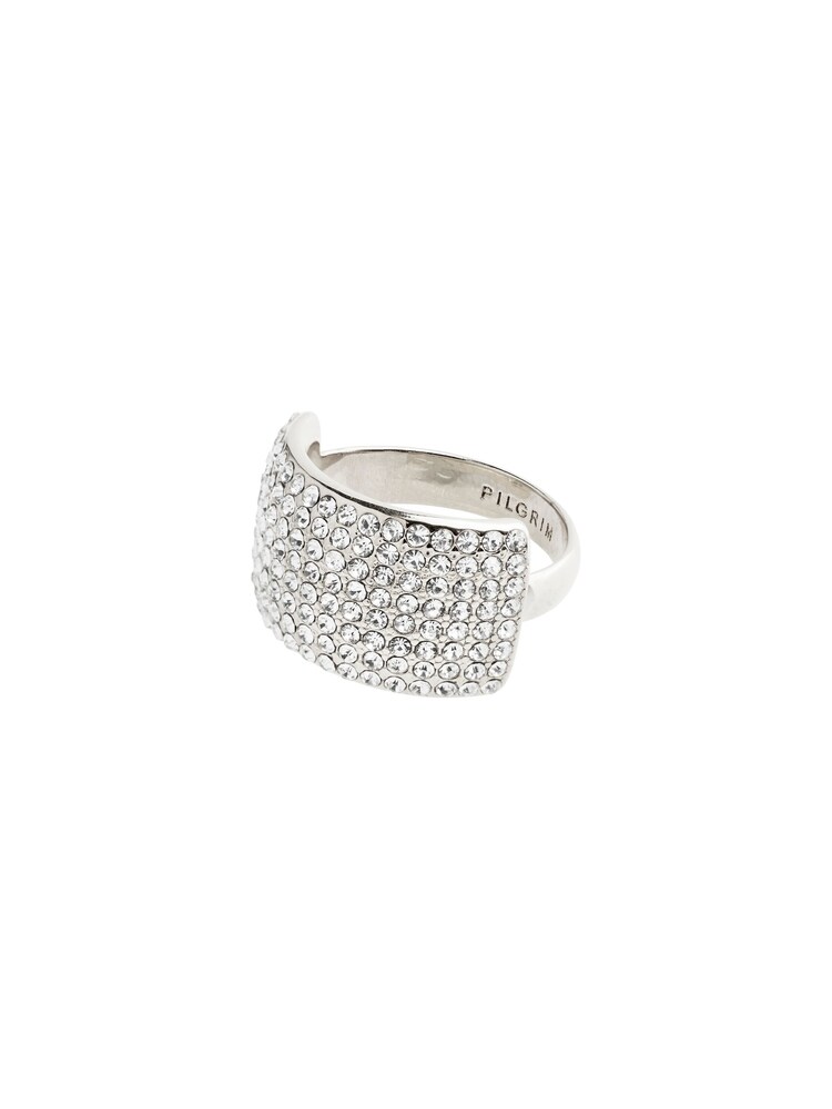 PILGRIM Silver Tone Aspen Recycled Crystal Adjustable Ring - Image 1 of 3