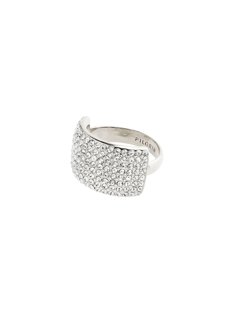 PILGRIM Silver Tone Aspen Recycled Crystal Adjustable Ring - Image 1 of 3 PILGRIM Silver Tone Aspen Recycled Crystal Adjustable Ring - Image 1 of 3