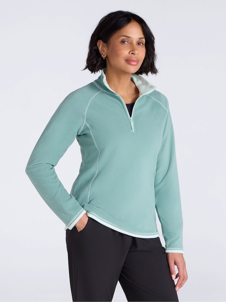 Mountain Warehouse Blue Montana Half-Zip Fleece - Image 1 of 5 Mountain Warehouse Blue Montana Half-Zip Fleece - Image 1 of 5