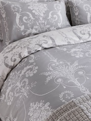 Laura Ashley Set of 2 Steel 200 Thread Count Josette 100% Cotton Pillowcases - Image 2 of 3