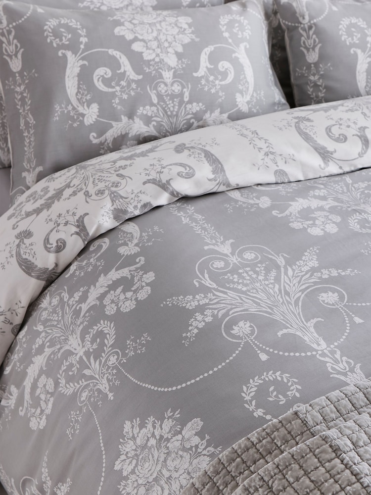 Laura Ashley Set of 2 Steel 200 Thread Count Josette 100% Cotton Pillowcases - Image 2 of 3 Laura Ashley Set of 2 Steel 200 Thread Count Josette 100% Cotton Pillowcases - Image 2 of 3