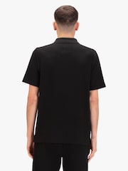 Luke 1977 Black Waffle On 1000 Clover Zip Polo Shirt - Image 2 of 6