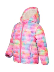Dětská nepromokavá prošívaná bunda Mountain Warehouse Seasons s kožešinou - Obrázek 3 z 5