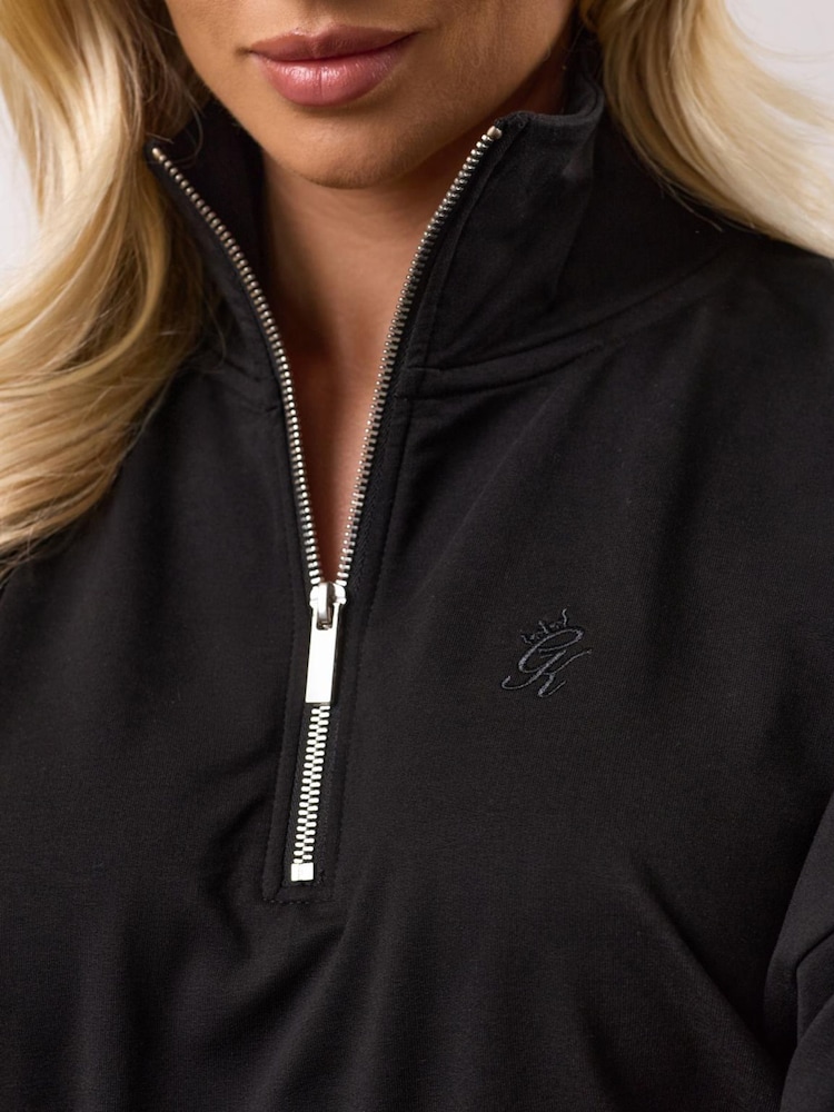 أسود - Gym King Victory Zip Funnel Fleece - صورة 4 من 4