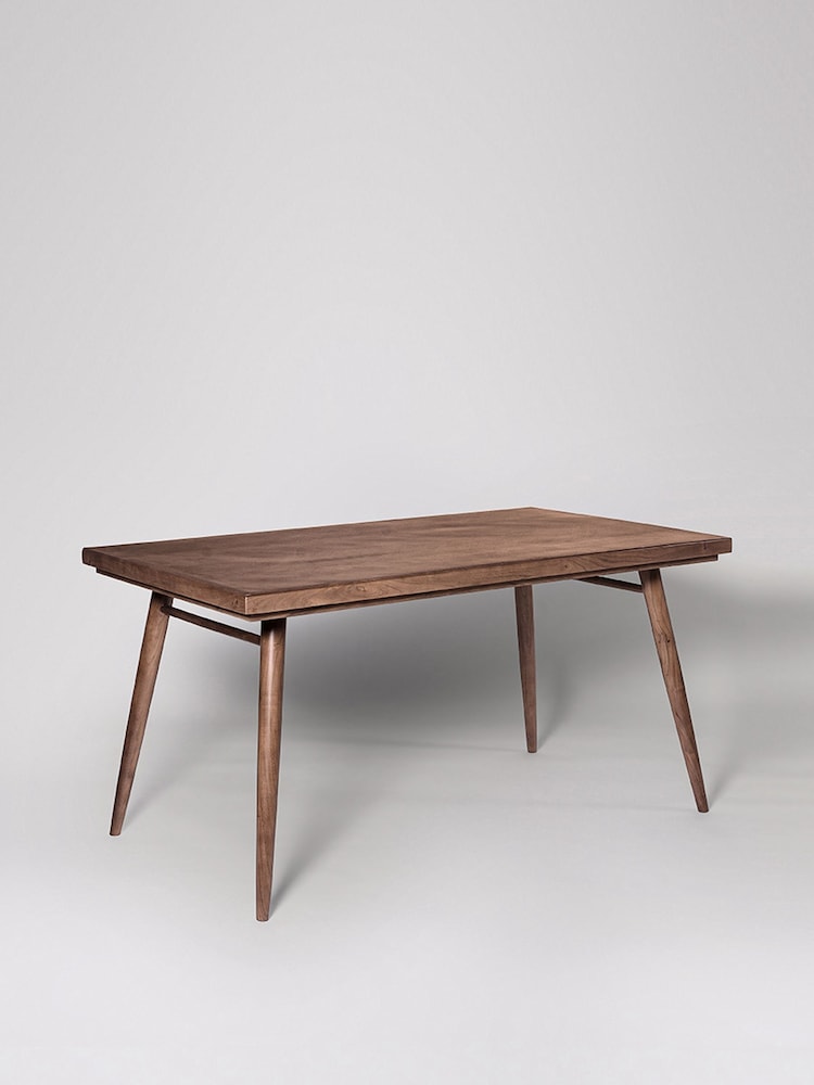 Swoon Mid Brown Metz Mango Wood Six-Seater Dining 6 Seater Table - Image 2 of 4 Swoon Mid Brown Metz Mango Wood Six-Seater Dining 6 Seater Table - Image 2 of 4