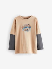 Natural Skate Long Sleeve T-Shirt (3-16yrs) - Image 1 of 3