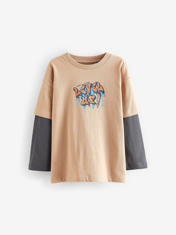 Natural Skate Long Sleeve T-Shirt (3-16yrs) - Image 1 of 3