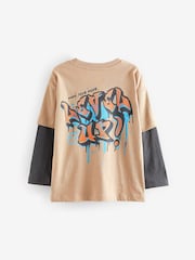 Natural Skate Long Sleeve T-Shirt (3-16yrs) - Image 2 of 3