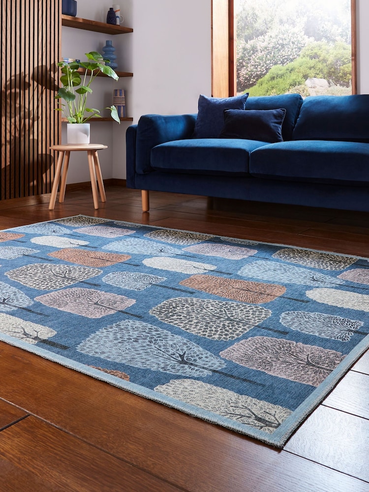 Scion Midnight Dark Blue Cedar Juniper Washable Rug - Image 2 of 6 Scion Midnight Dark Blue Cedar Juniper Washable Rug - Image 2 of 6