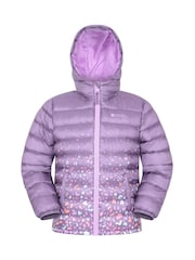 Mountain Warehouse Pink Seasons Kids Water-Resistant Printed Padded Jacket - Image 1 of 5