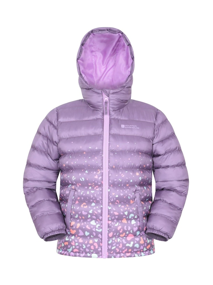 Mountain Warehouse Pink Seasons Kids Water-Resistant Printed Padded Jacket - Image 1 of 5 Mountain Warehouse Pink Seasons Kids Water-Resistant Printed Padded Jacket - Image 1 of 5