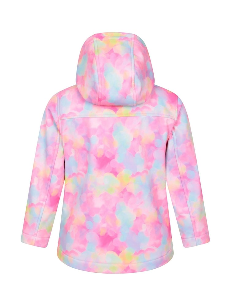 Mountain Warehouse Pink Exodus Kids Printed Water Resistant Softshell Jacket - Image 2 of 4 Mountain Warehouse Pink Exodus Kids Printed Water Resistant Softshell Jacket - Image 2 of 4