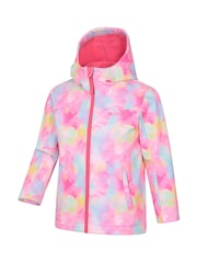 Mountain Warehouse Pink Exodus Kids Printed Water Resistant Softshell Jacket - Image 3 of 4