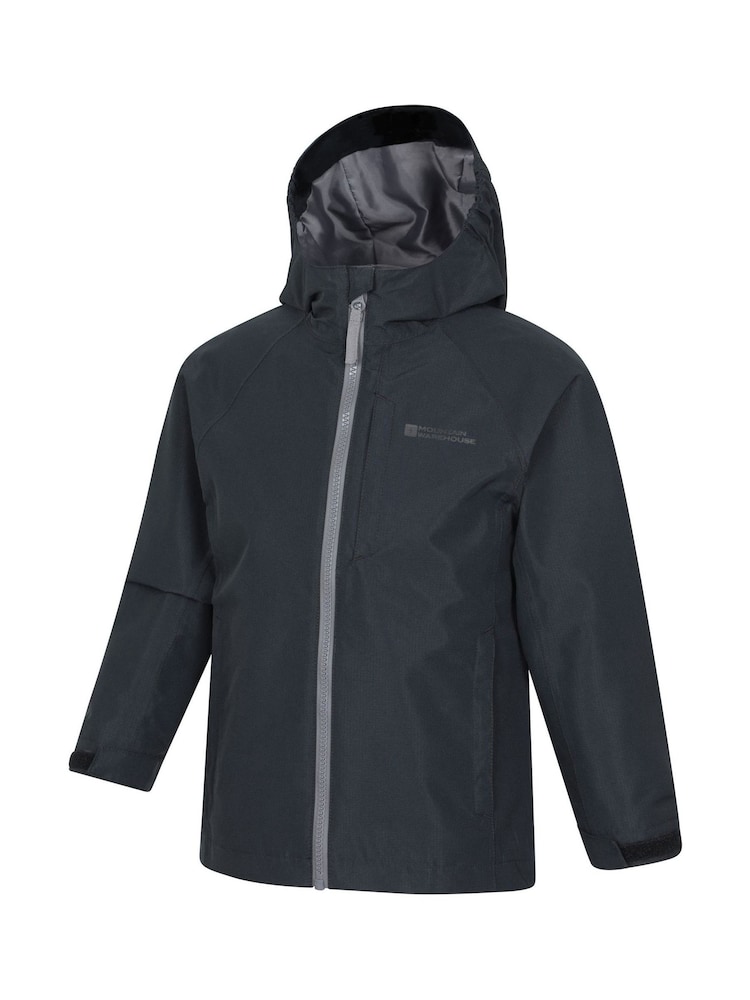 Mountain Warehouse Black Forest Shield Kids Waterproof Jacket - Image 2 of 4 Mountain Warehouse Black Forest Shield Kids Waterproof Jacket - Image 2 of 4