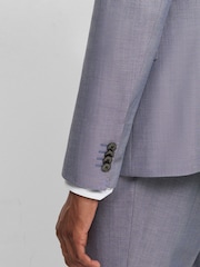 BOSS Blue Micro Patterned Stretch Regular Fit Jacket - Image 5 of 5
