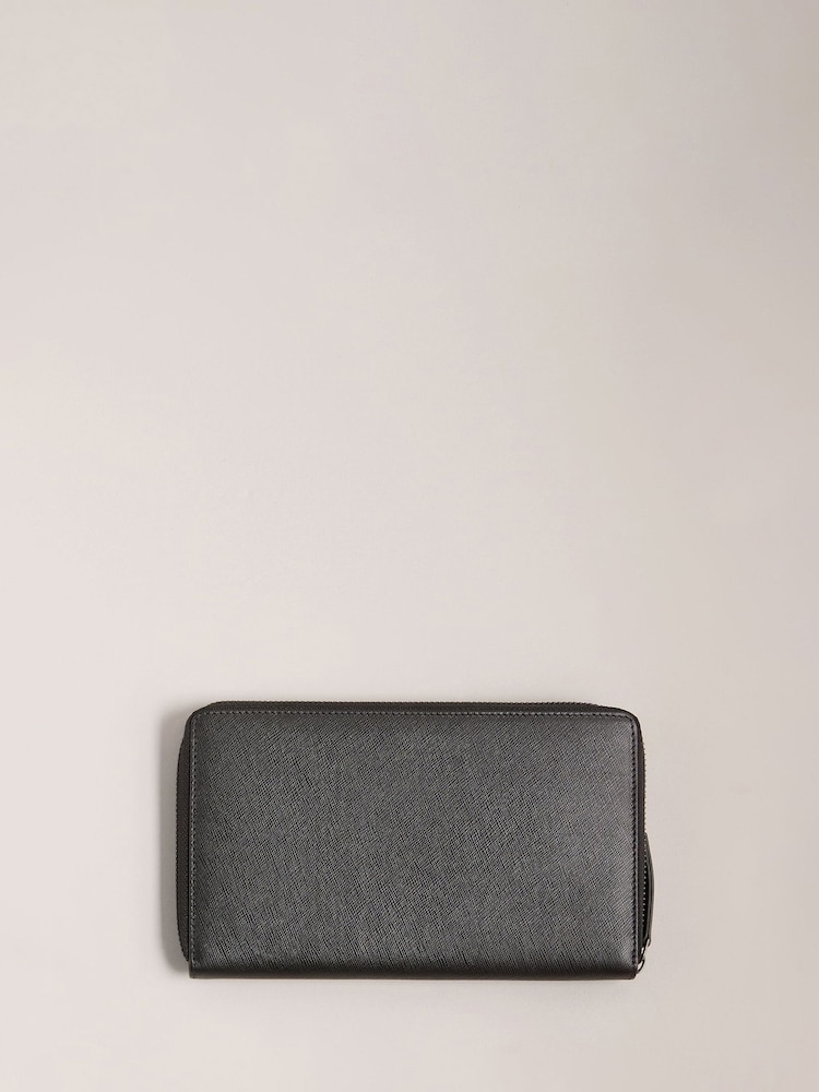 Ted Baker Black Saffiano Leather Samuels Wallet - Image 2 of 4
