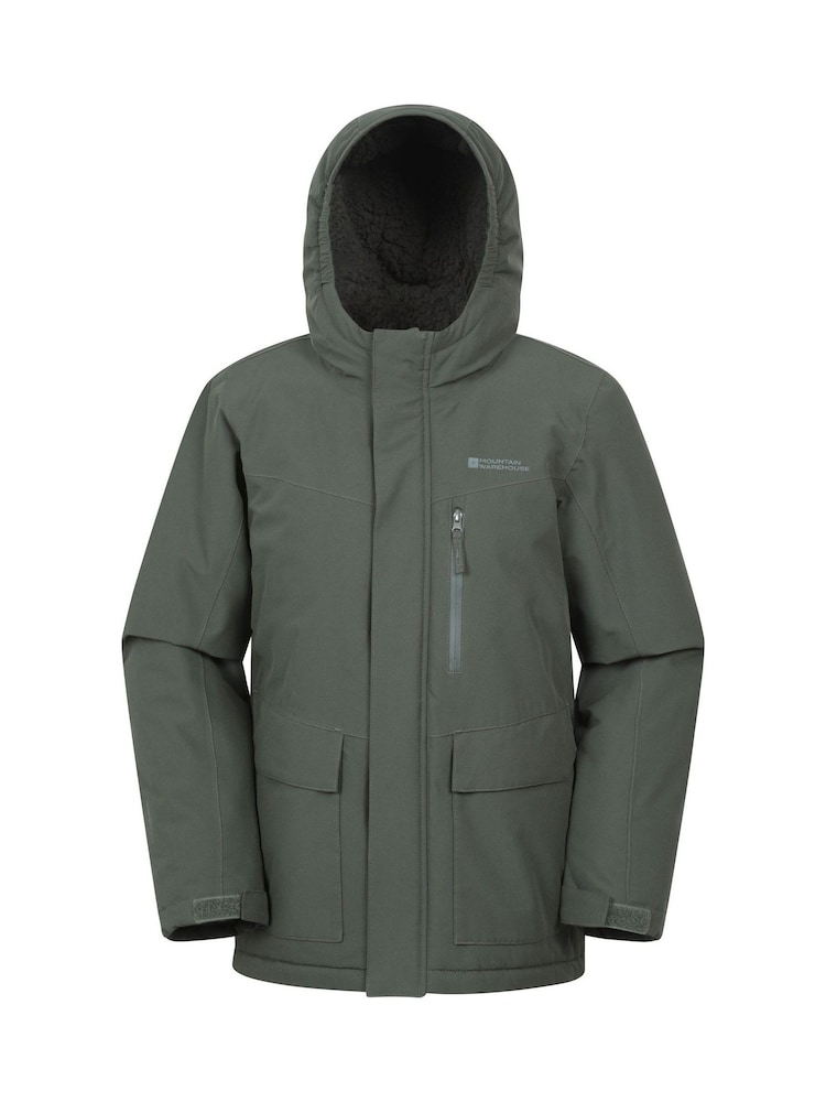 Mountain Warehouse Green Noah Kids Borg Lined Waterproof Jacket - Image 1 of 4