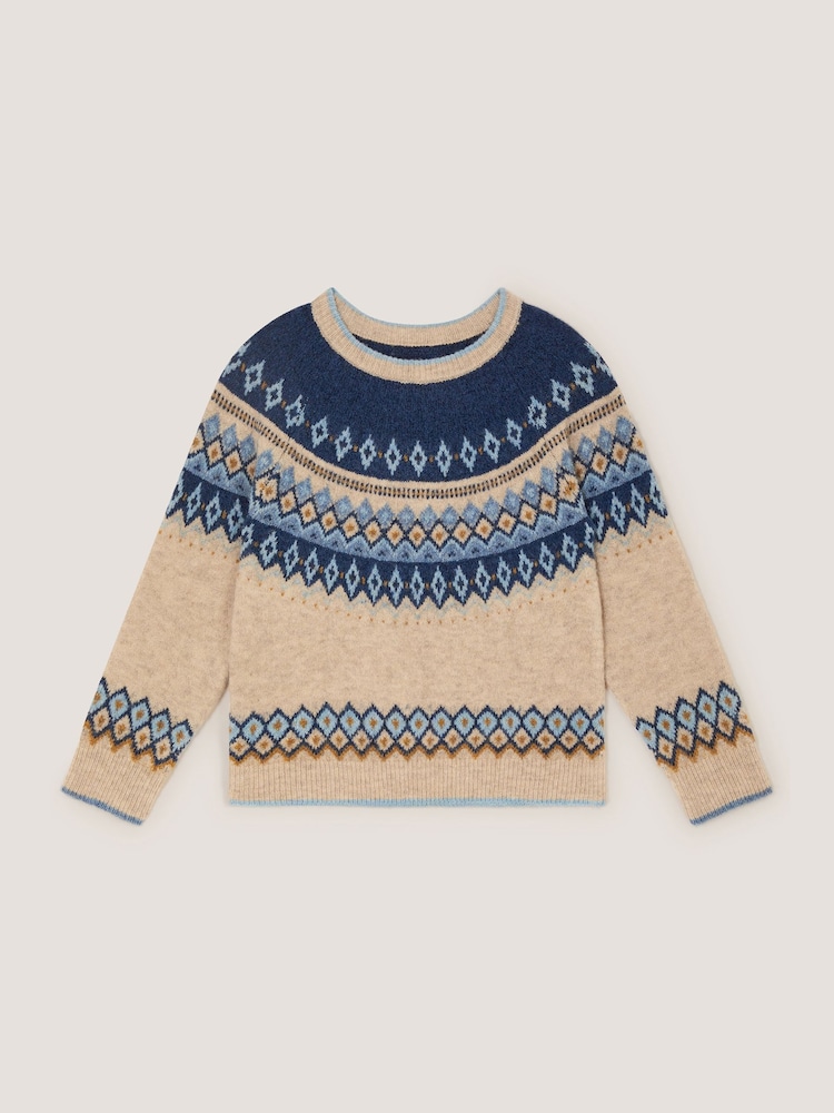 Monsoon Blue Fair Isle Jumper - Image 1 of 3