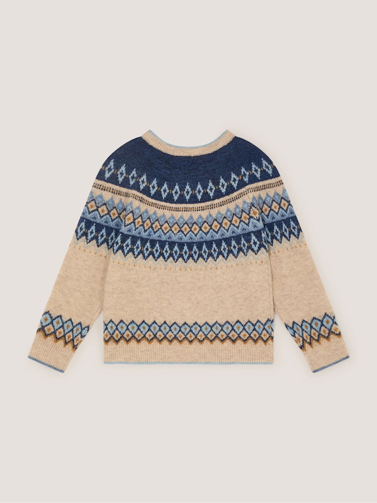 Monsoon Blue Fair Isle Jumper - Image 2 of 3