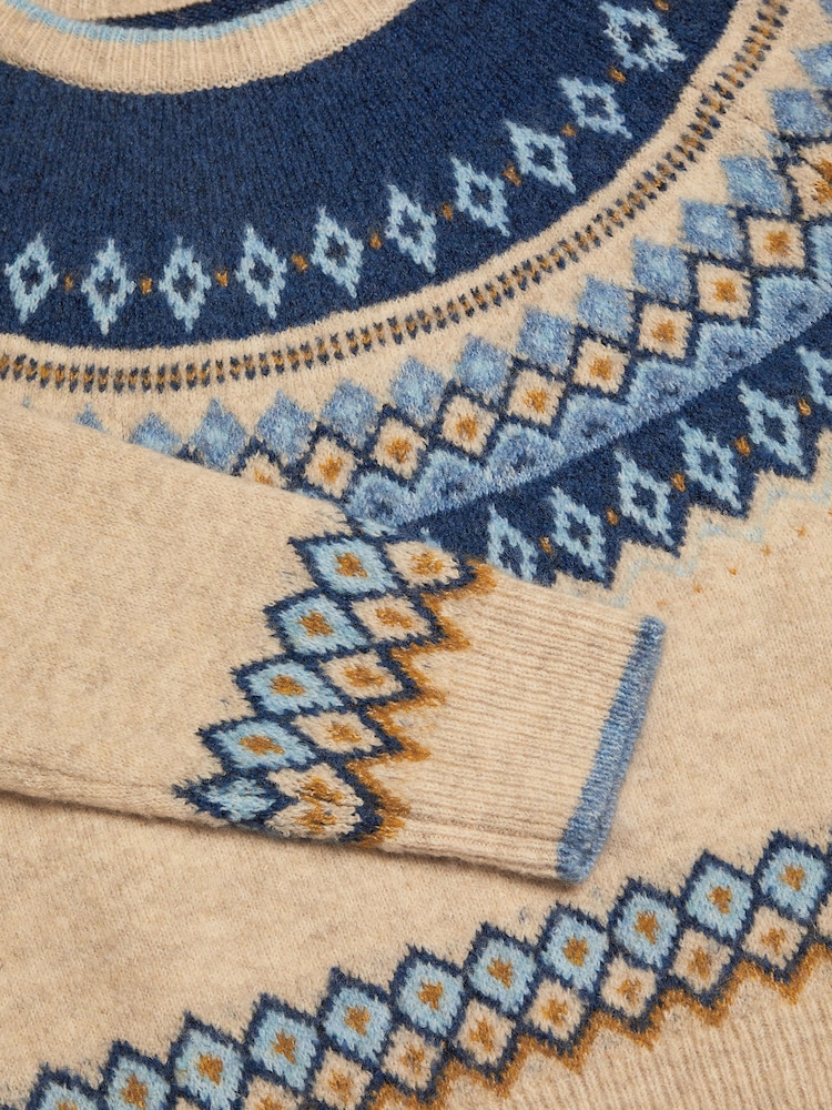 Monsoon Blue Fair Isle Jumper - Image 3 of 3