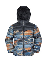 Mountain Warehouse Grey Seasons Kids Water Resistant Printed Padded Jacket - Image 1 of 4