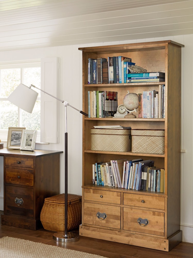 Laura Ashley Honey Gold Garrat 4 Drawer Single Bookcase - Image 1 of 6