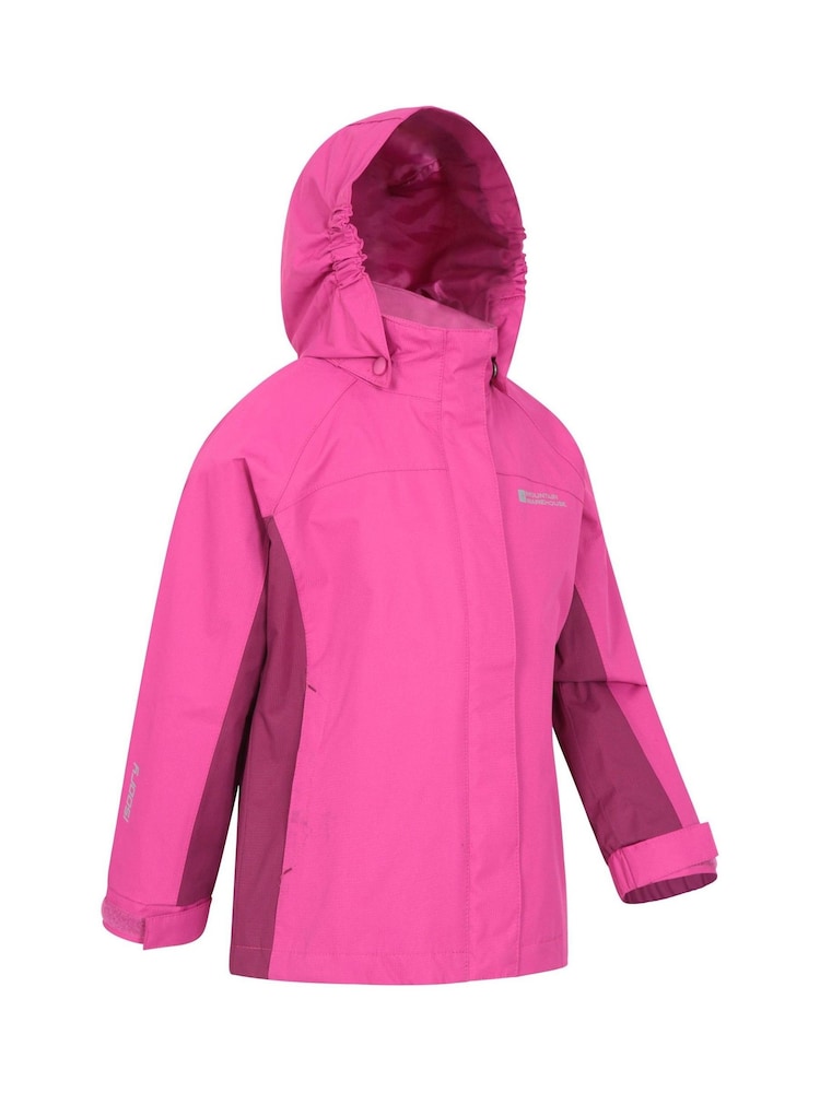 Mountain Warehouse Pink Shelly Kids Waterproof Jacket - Image 1 of 5 Mountain Warehouse Pink Shelly Kids Waterproof Jacket - Image 1 of 5