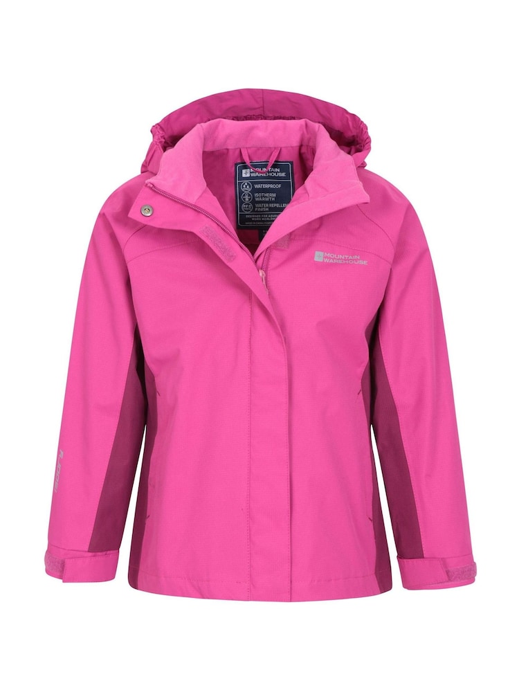 Mountain Warehouse Pink Shelly Kids Waterproof Jacket - Image 5 of 5 Mountain Warehouse Pink Shelly Kids Waterproof Jacket - Image 5 of 5