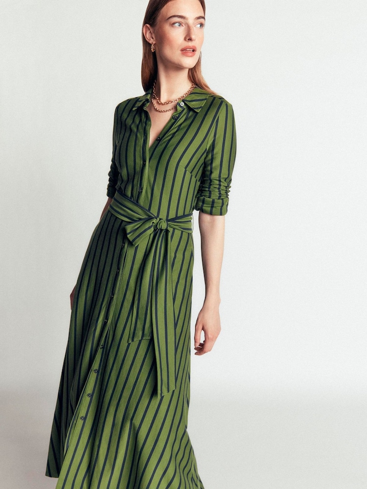 Boden Green Marcia Jersey Shirt Dress - Image 1 of 6 Boden Green Marcia Jersey Shirt Dress - Image 1 of 6