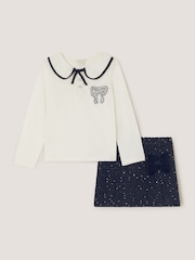 Monsoon Bow Long Sleeve Top & Skorts Set - Kuva 1 / 3