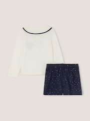 Monsoon Bow Long Sleeve Top & Skorts Set - Kuva 2 / 3