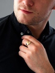 Beaverbrooks 9ct Gold Cushion Signet Ring - Image 5 of 5
